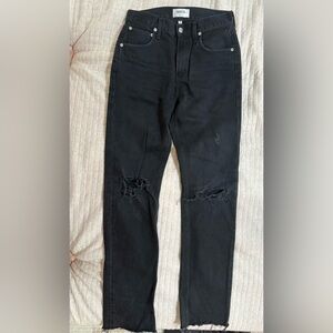 Agolde Cherie High rise Straight leg Black Jeans